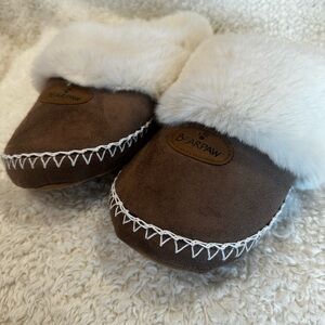 BearPaw Brown and Cream Cozy Indoor Slippers